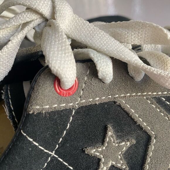 CONVERSE Product Red Limited Edition Men’s Black Suede Leather Sneakers Size 9 - Picture 7 of 8